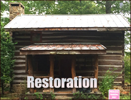 Historic Log Cabin Restoration  Charlottesville, Virginia